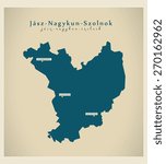 Modern Map - Jasz Nagykun Szolnok HU