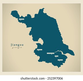 Modern Map - Jiangsu CN