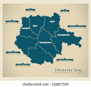 Modern Map - Jihocesky kraj CZ