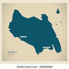 Modern Map - Johor MY