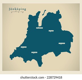 Modern Map - Jonkoping SE