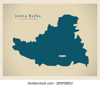 Modern Map - Juzna Backa RS