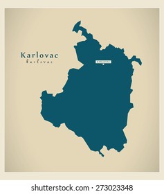 Modern Map - Karlovac HR