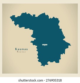 Modern Map - Kaunas LT