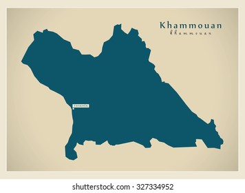Modern Map - Khammouan LA