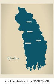 Modern Map - Khulna BD