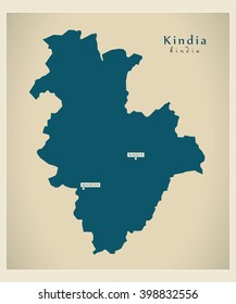 Modern Map - Kindia GN