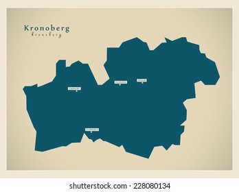 Modern Map - Kronoberg SE