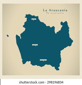 Modern Map - La Araucania CL