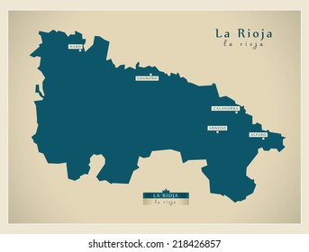 Modern map - La Rioja ES