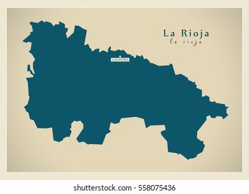 Modern Map - La Rioja ES Spain design refreshed