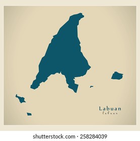 Modern Map - Labuan MY