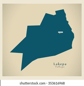 Modern Map - Lakepa NU