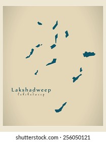 Modern Map - Lakshadweep IN