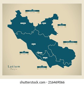 Modern map - Latium IT