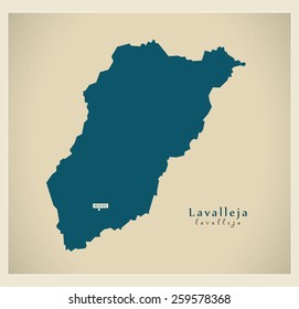 Modern Map - Lavalleja UY
