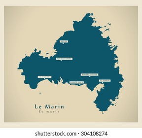 Modern Map - Le Marin MQ