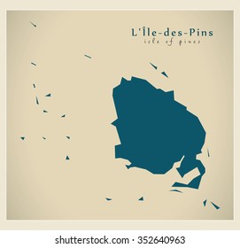 Modern Map - Lile-des-Pins NC