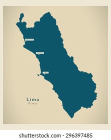 Modern Map - Lima PE