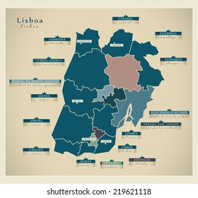 Modern Map - Lisboa PT