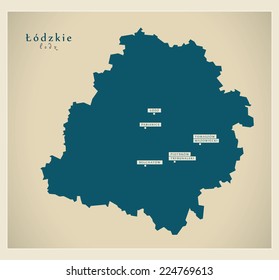 Modern Map - Lodzkie PL