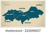 Modern Map - Lothian UK
