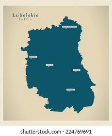 Modern Map - Lubelskie PL