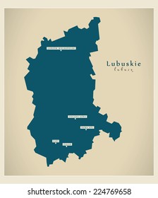 Modern Map - Lubuskie PL