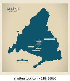 Modern map - Madrid ES