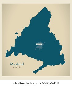 Modern Map - Madrid ES Spain design refreshed
