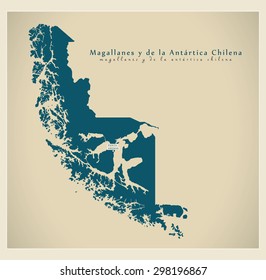 Modern Map - Magallanes y de la Antartica Chilena CL