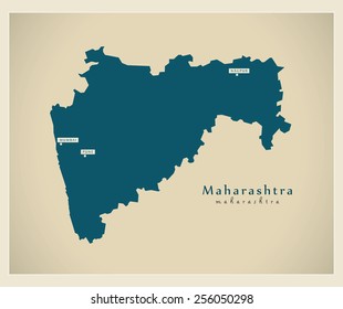 Modern Map - Maharashtra IN