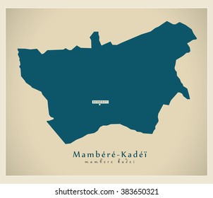 Modern Map - Mambere-Kadei CF