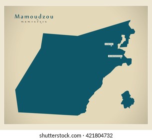 Modern Map - Mamoudzou YT