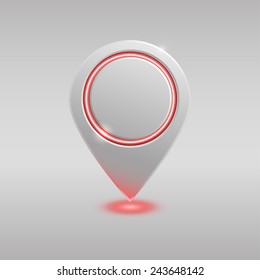Modern map marker, map icon. Eps 10. Vector