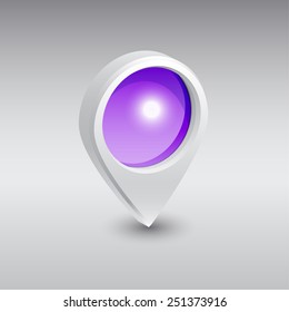 Modern map marker, map icon. Eps 10. Vector