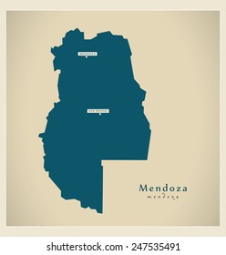 Modern Map - Mendoza AR