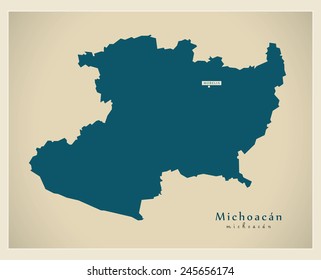 Modern Map - Michoacan MX