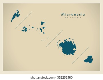 Modern Map - Micronesia FM