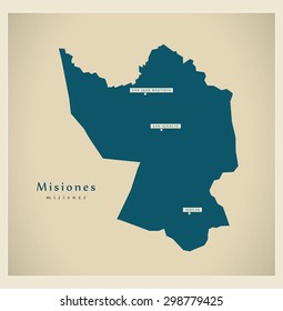Modern Map - Misiones PY