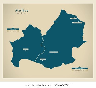 Modern map - Molise IT