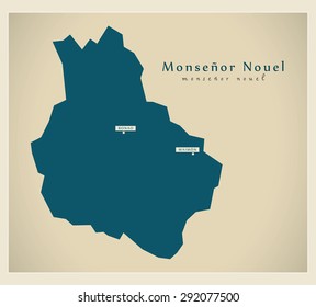 Modern Map - Monsenor Nouel DO