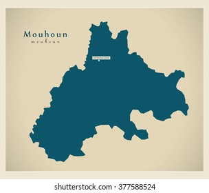 Modern Map - Mouhoun BF