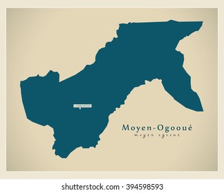 Modern Map - Moyen-Ogooue GA