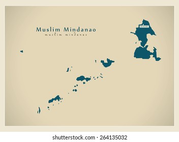 Modern Map - Muslim Mindanao PH