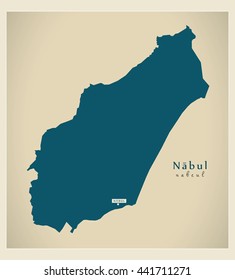 Modern Map - Nabul TN