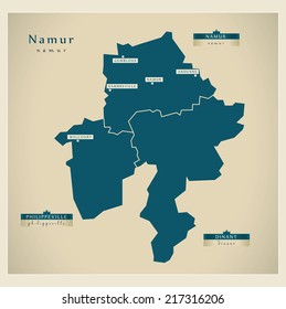 Modern map - Namur BE