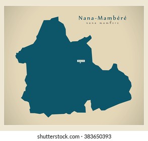 Modern Map - Nana-Mambere CF