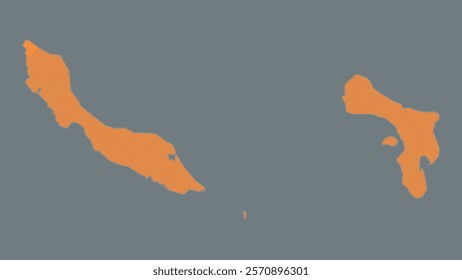 Modern Map of Netherlands Antilles with Interactive Features, Flat design Netherlands Antilles outline map.