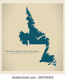 Modern Map - Newfoundland and Labrador CA